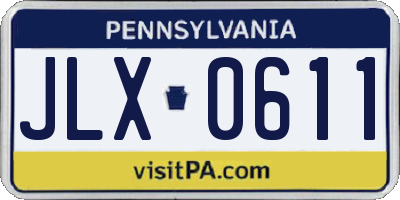 PA license plate JLX0611
