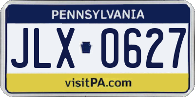 PA license plate JLX0627