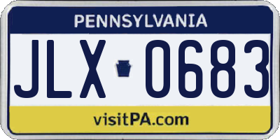 PA license plate JLX0683