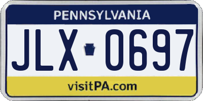 PA license plate JLX0697