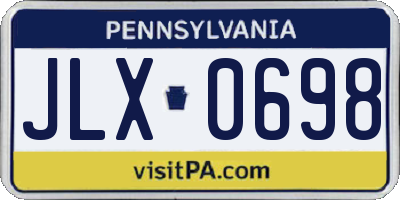 PA license plate JLX0698
