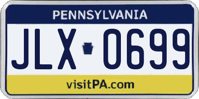 PA license plate JLX0699