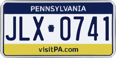 PA license plate JLX0741