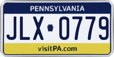 PA license plate JLX0779