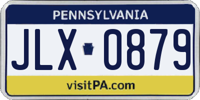 PA license plate JLX0879