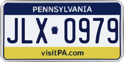 PA license plate JLX0979