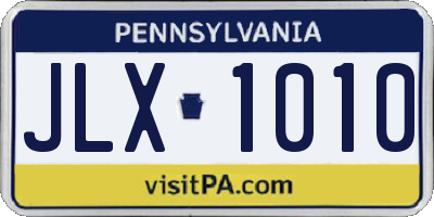 PA license plate JLX1010