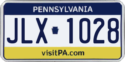 PA license plate JLX1028