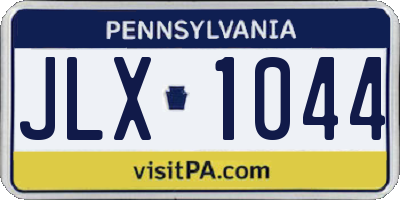 PA license plate JLX1044