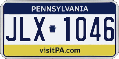 PA license plate JLX1046