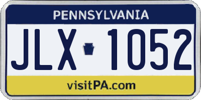 PA license plate JLX1052