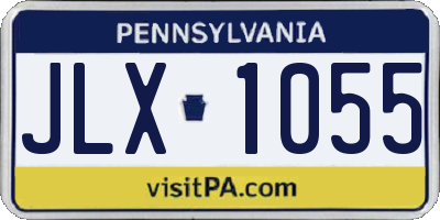 PA license plate JLX1055