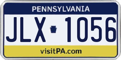 PA license plate JLX1056