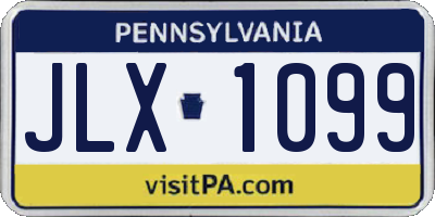 PA license plate JLX1099