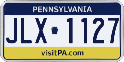 PA license plate JLX1127