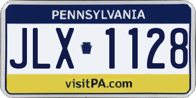 PA license plate JLX1128