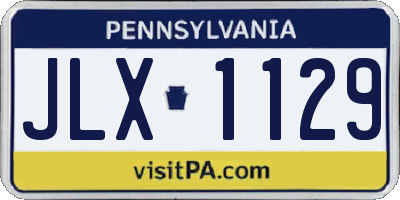 PA license plate JLX1129