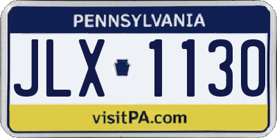 PA license plate JLX1130