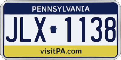 PA license plate JLX1138