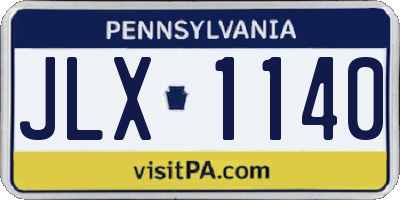 PA license plate JLX1140