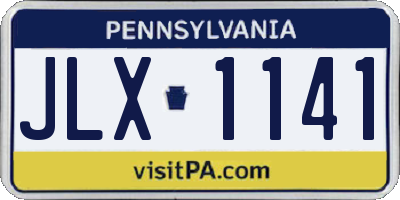PA license plate JLX1141