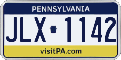 PA license plate JLX1142