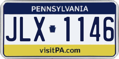 PA license plate JLX1146