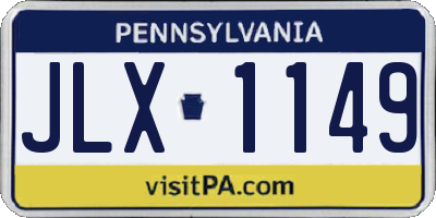 PA license plate JLX1149