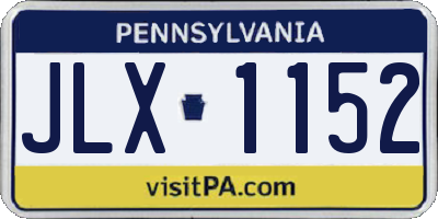 PA license plate JLX1152