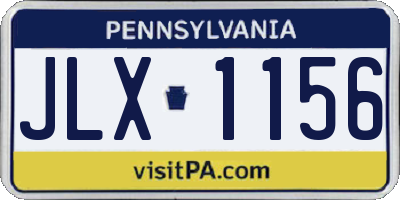 PA license plate JLX1156