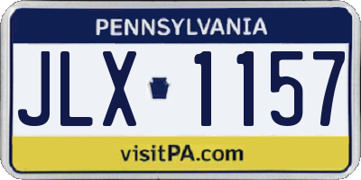PA license plate JLX1157