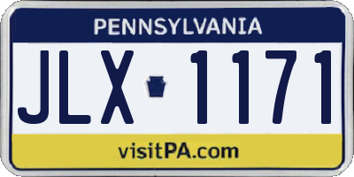 PA license plate JLX1171