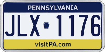 PA license plate JLX1176