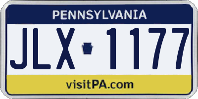 PA license plate JLX1177