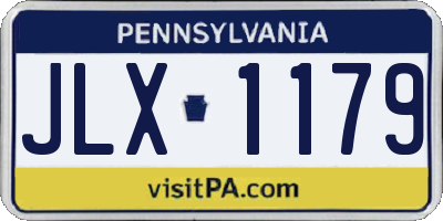 PA license plate JLX1179