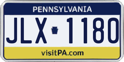 PA license plate JLX1180