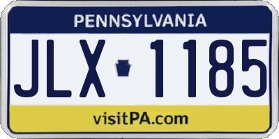 PA license plate JLX1185