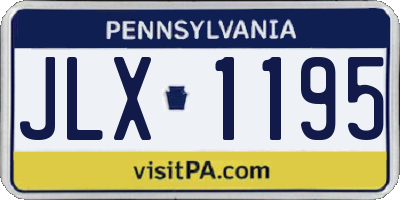 PA license plate JLX1195