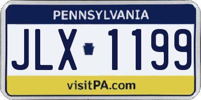 PA license plate JLX1199