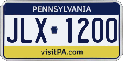 PA license plate JLX1200