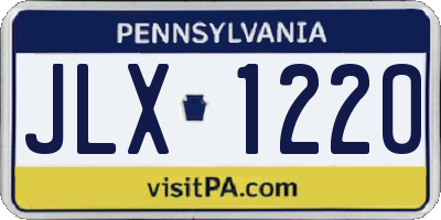 PA license plate JLX1220