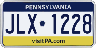 PA license plate JLX1228
