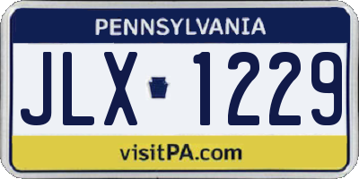 PA license plate JLX1229
