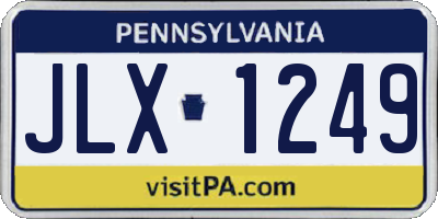 PA license plate JLX1249