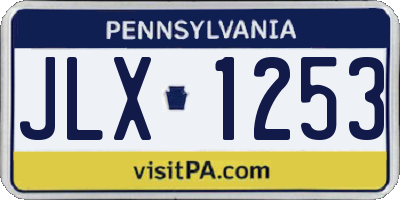 PA license plate JLX1253