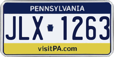 PA license plate JLX1263