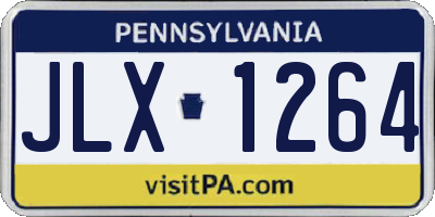 PA license plate JLX1264