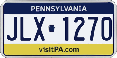 PA license plate JLX1270