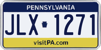 PA license plate JLX1271