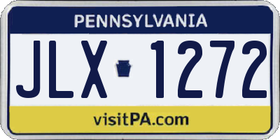 PA license plate JLX1272